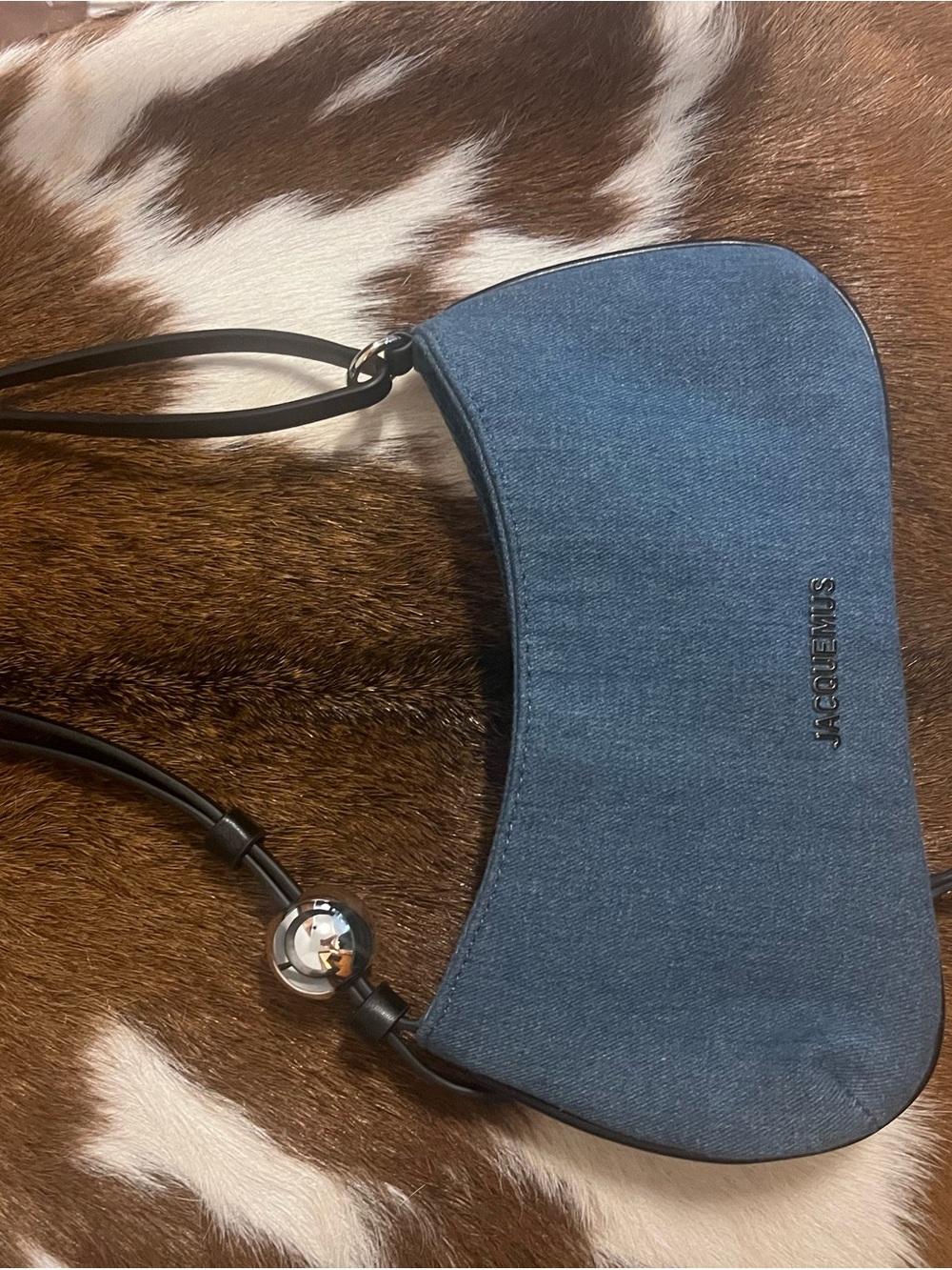 Jacquemus Blue Denim Crescent Shoulder Bag - Picture 2 of 9